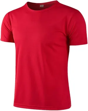 Mens Short Sleeve Top Oversized Solid T-Shirt Casual Soild Shirt Quick Drying Gym