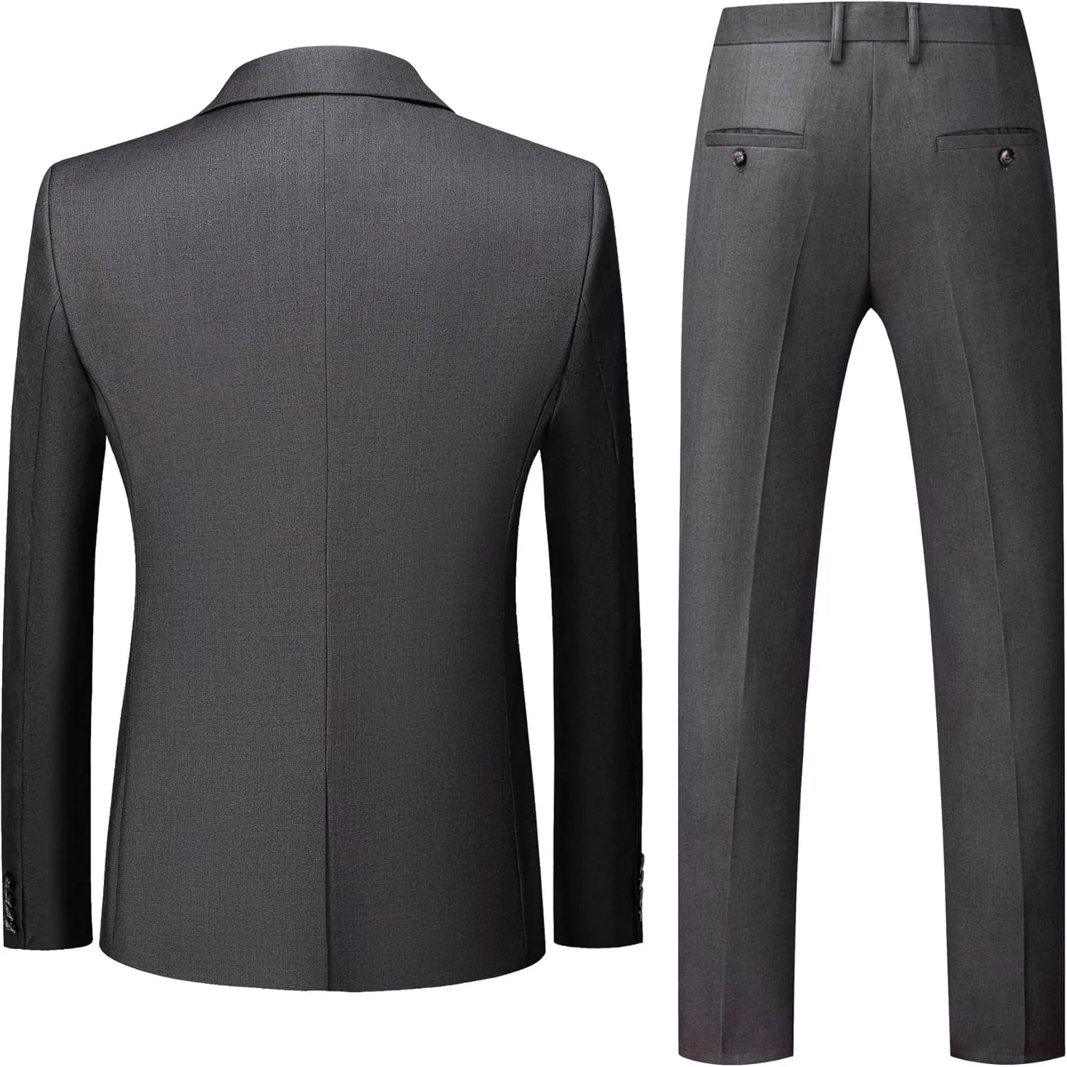 Mens Suits 2 Piece Slim Fit Tuxedo Suit for Men One Button Single Breasted Wedding Casual Business Blazer Jacket Pants Suit