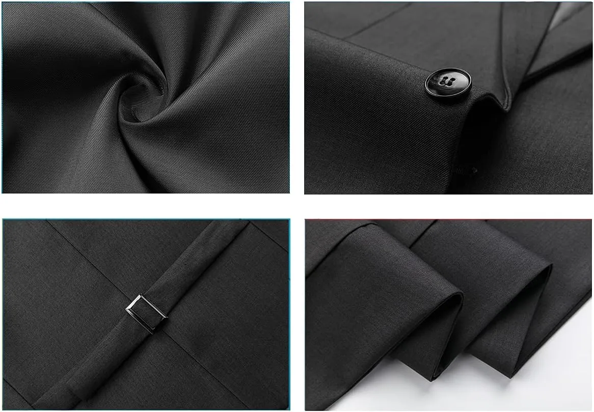 Mens Suits 2 Piece Slim Fit Tuxedo Suit for Men One Button Single Breasted Wedding Casual Business Blazer Jacket Pants Suit