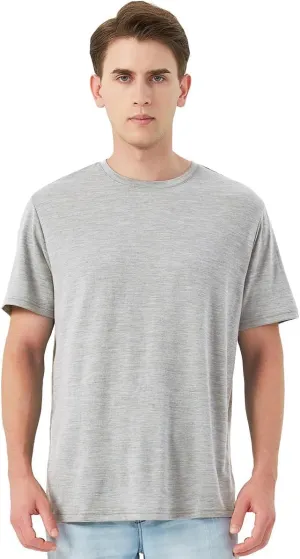 Merino Protect 100% Merino Wool T-Shirt for Men Short Sleeve Slim Fit Undershirt Soft Lightweight Tee Shirt for Travel Hiking