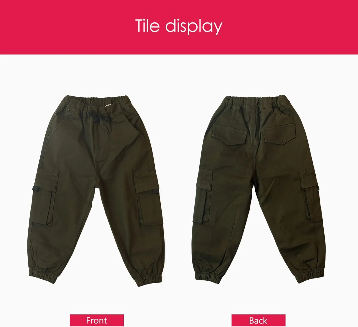 MINI PANDA Toddler Pants, Black Pants Toddler Boys or Girls, Little Boy Pants 2-Pieces