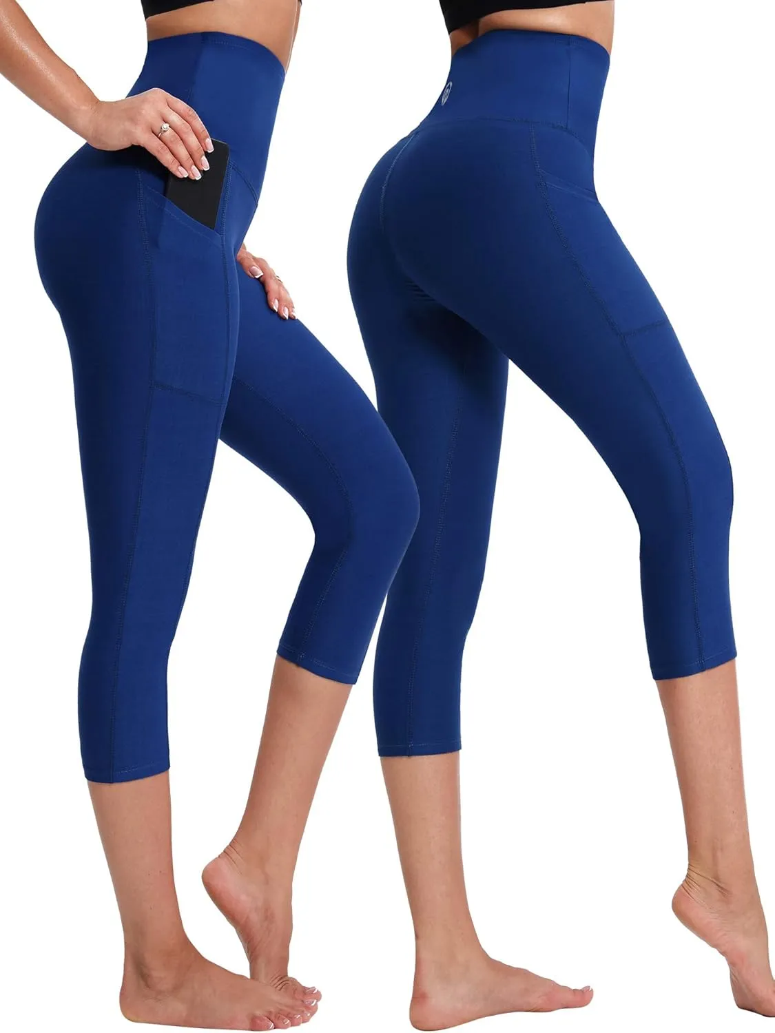 NELEUS Women's Yoga Running Capris Tummy Control High Waist Workout Pants