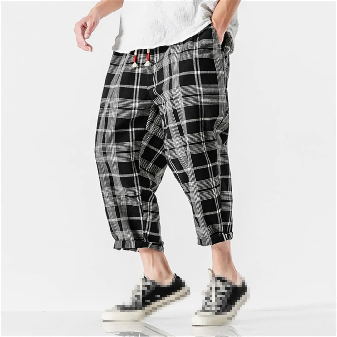 Niiyyjj Men's Straight Harem Pants Male Loose Ankle-Length Trousers Streetwear Male Casual Sweatpants