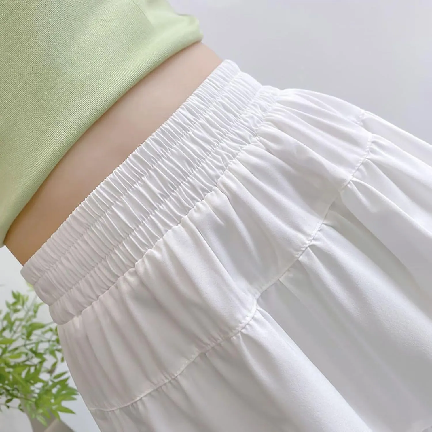 OFFSUM Womens Short Skirts - Pleated Skirts Woman Korean Style Summer High Wiast Women Casual A-Line Solid Color Comf