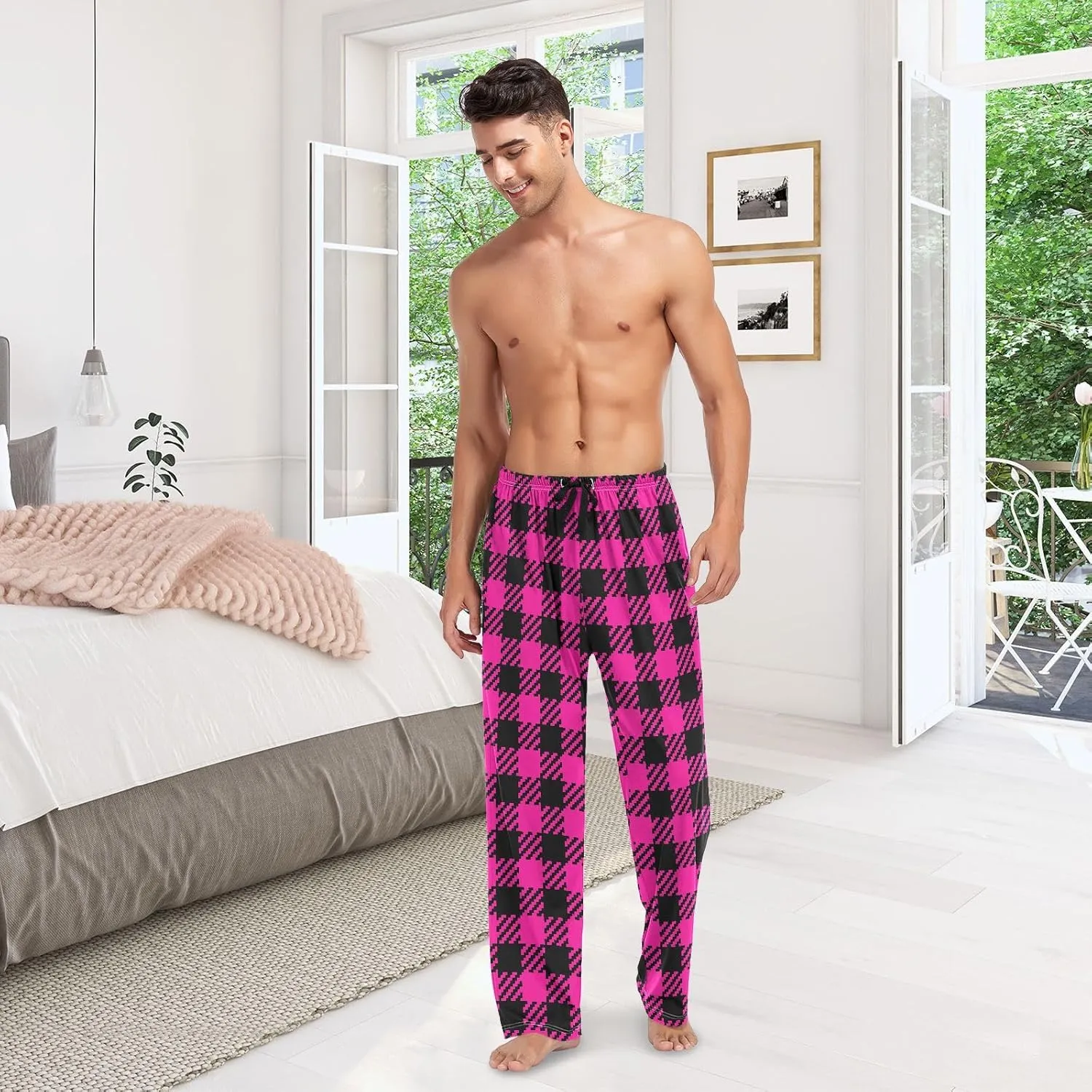 Ollabaky Pajama Pants for Men Pajama Bottoms Sleep Lounge Pjs Pants