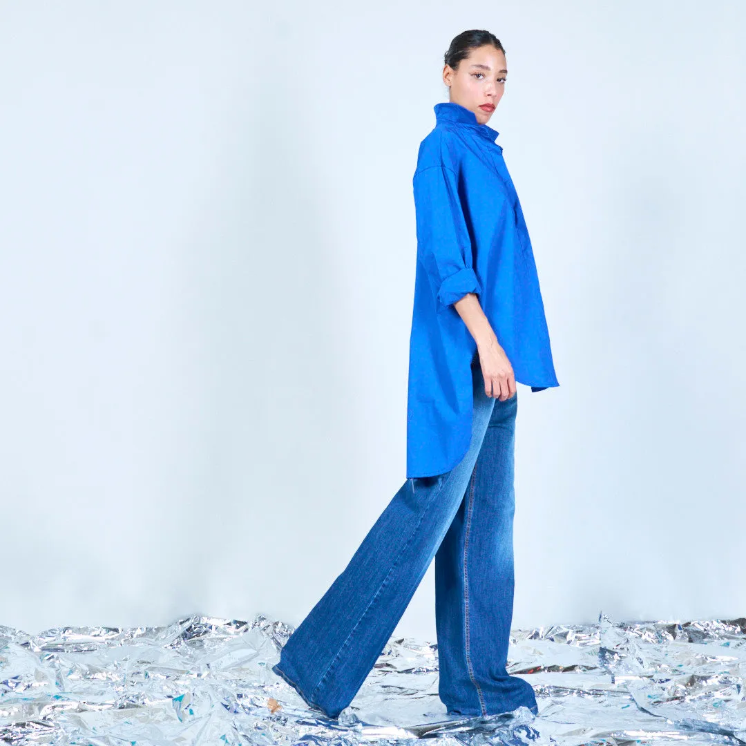 Oversized longline button-up shirt wholesale