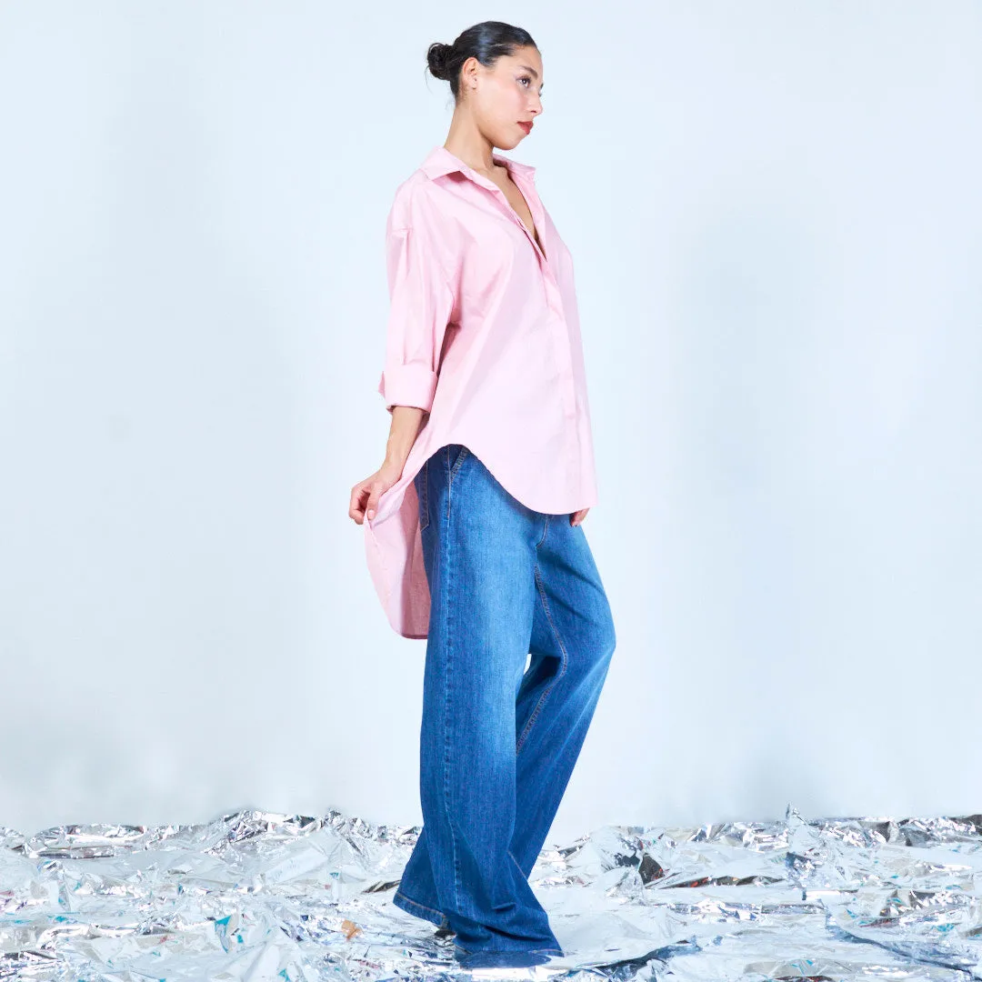 Oversized longline button-up shirt wholesale