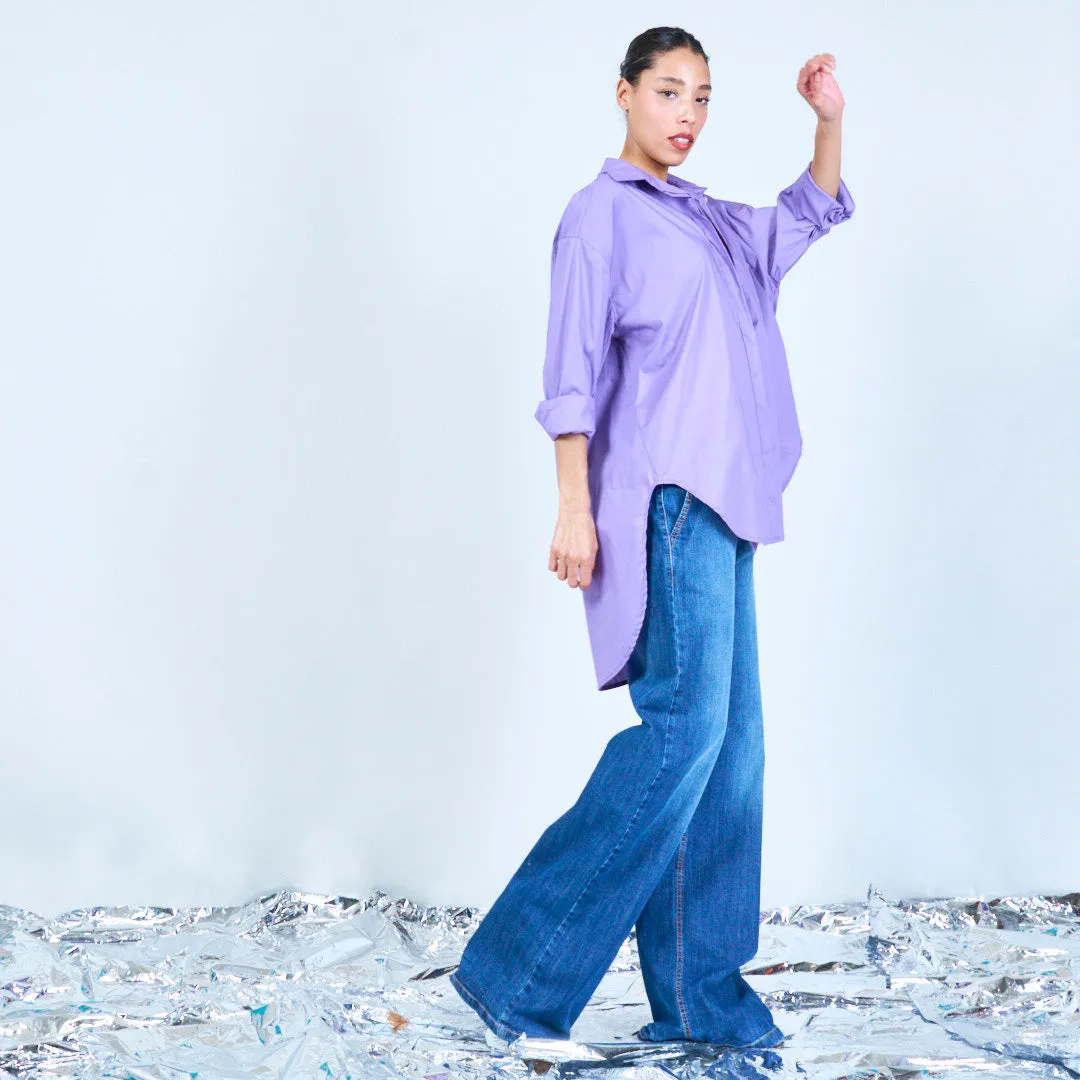 Oversized longline button-up shirt wholesale