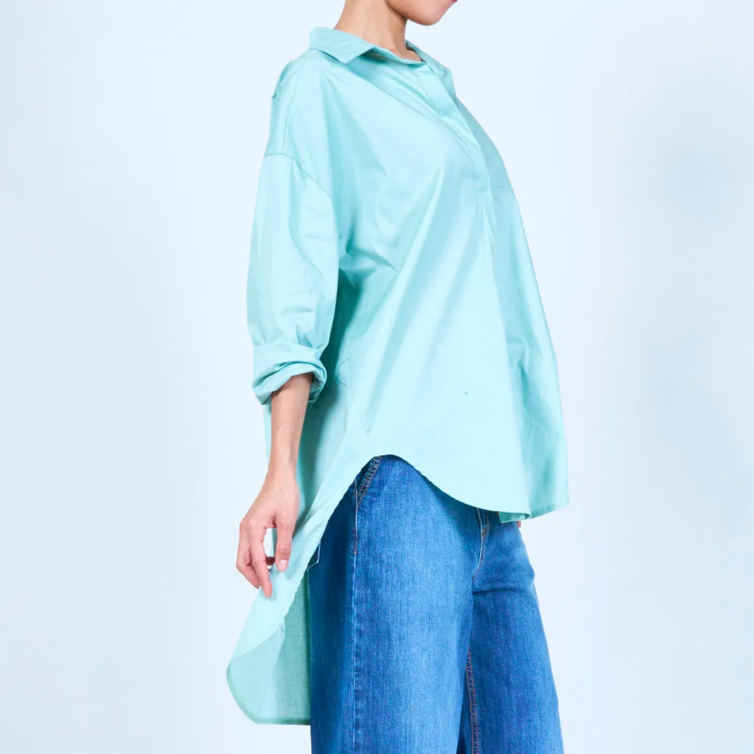 Oversized longline button-up shirt wholesale