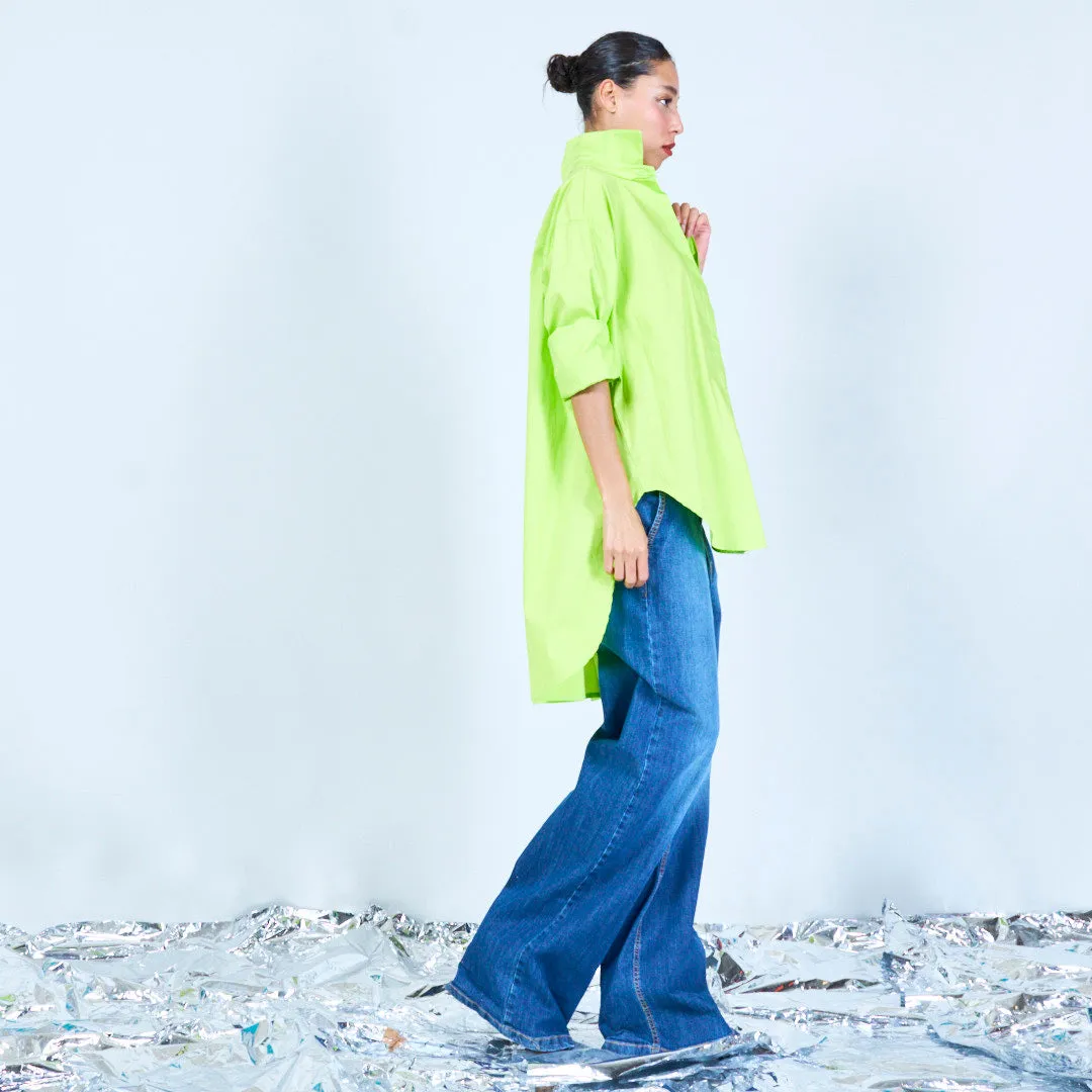 Oversized longline button-up shirt wholesale