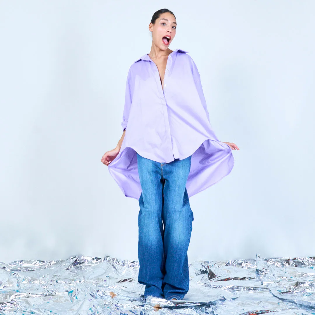 Oversized longline button-up shirt wholesale
