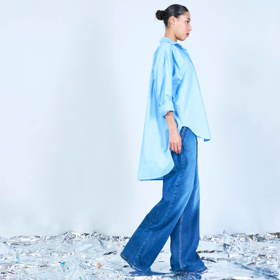 Oversized longline button-up shirt wholesale
