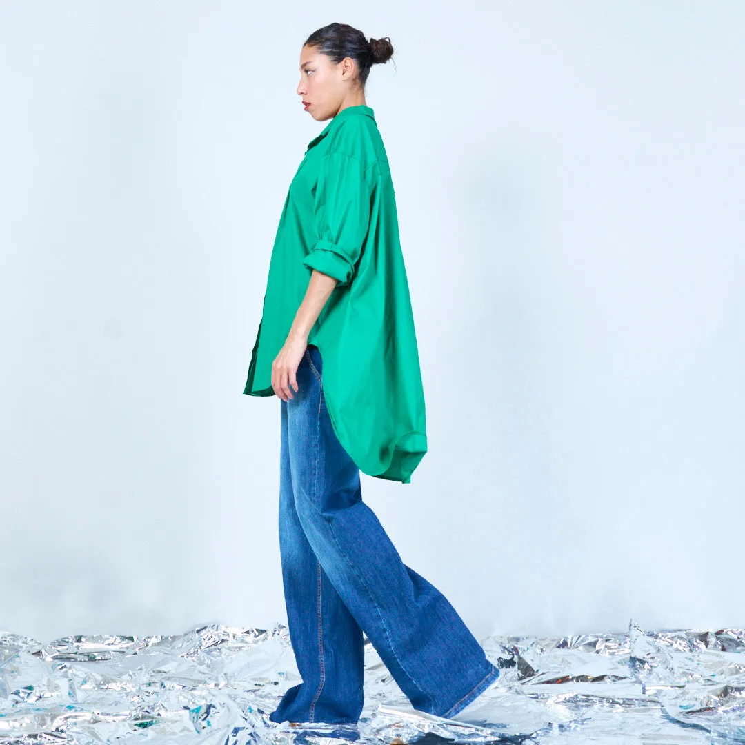 Oversized longline button-up shirt wholesale