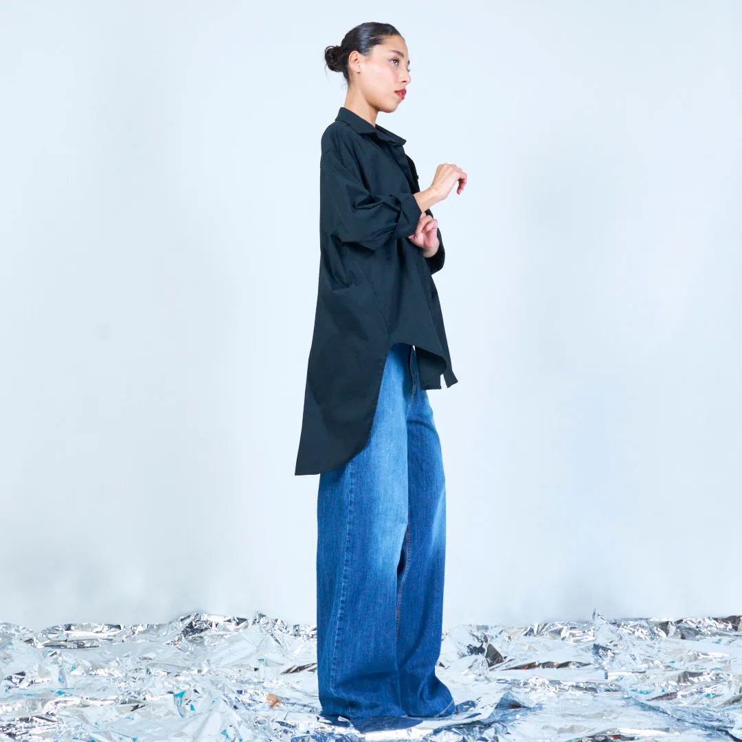 Oversized longline button-up shirt wholesale