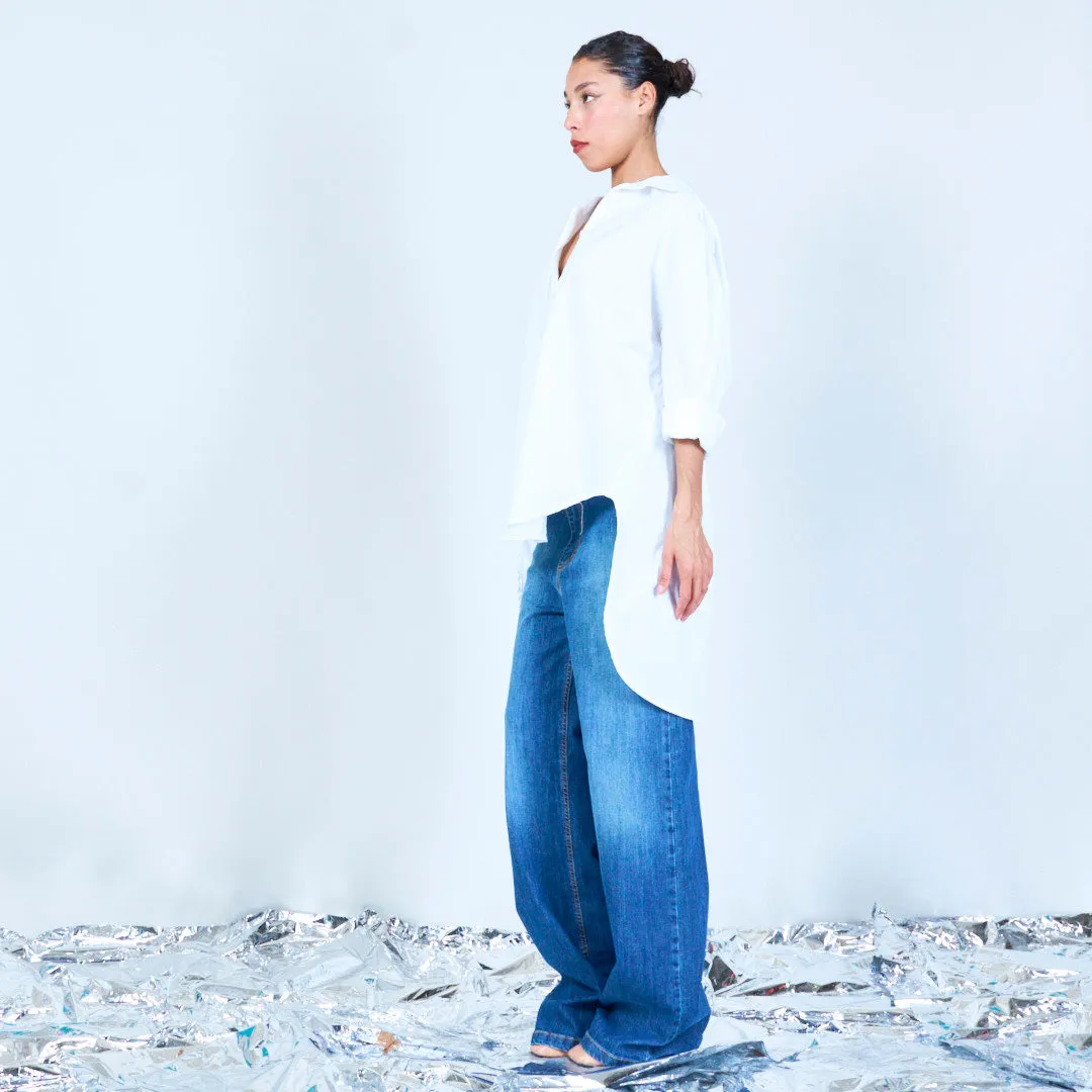 Oversized longline button-up shirt wholesale