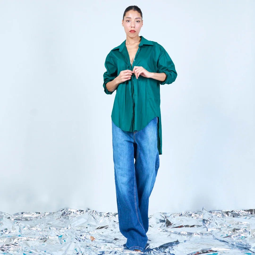 Oversized longline button-up shirt wholesale