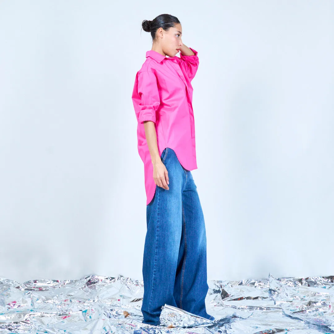 Oversized longline button-up shirt wholesale