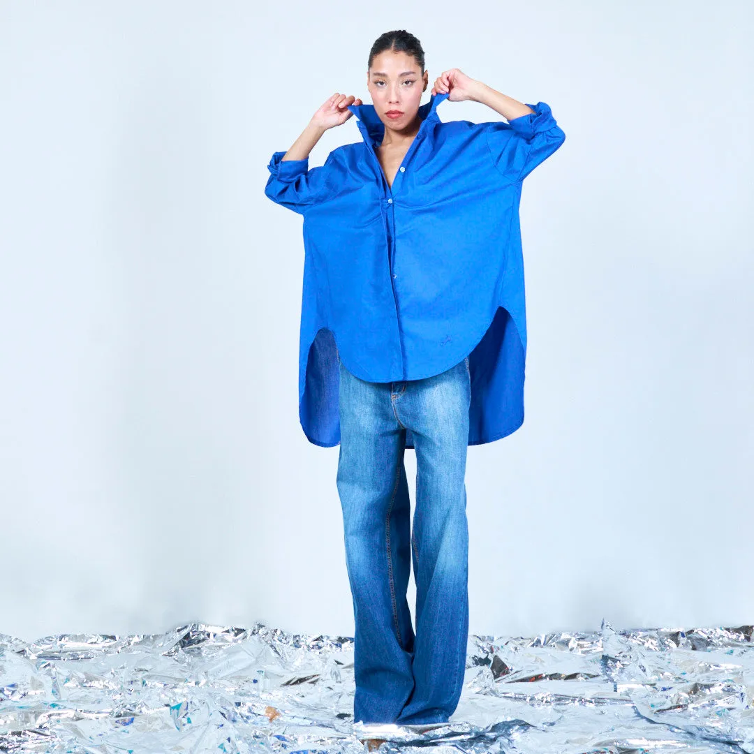 Oversized longline button-up shirt wholesale