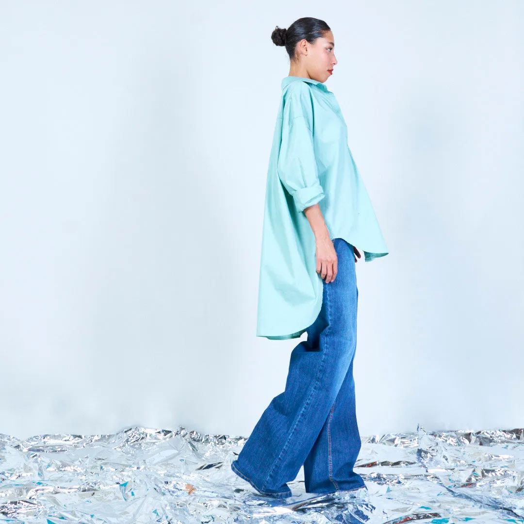Oversized longline button-up shirt wholesale