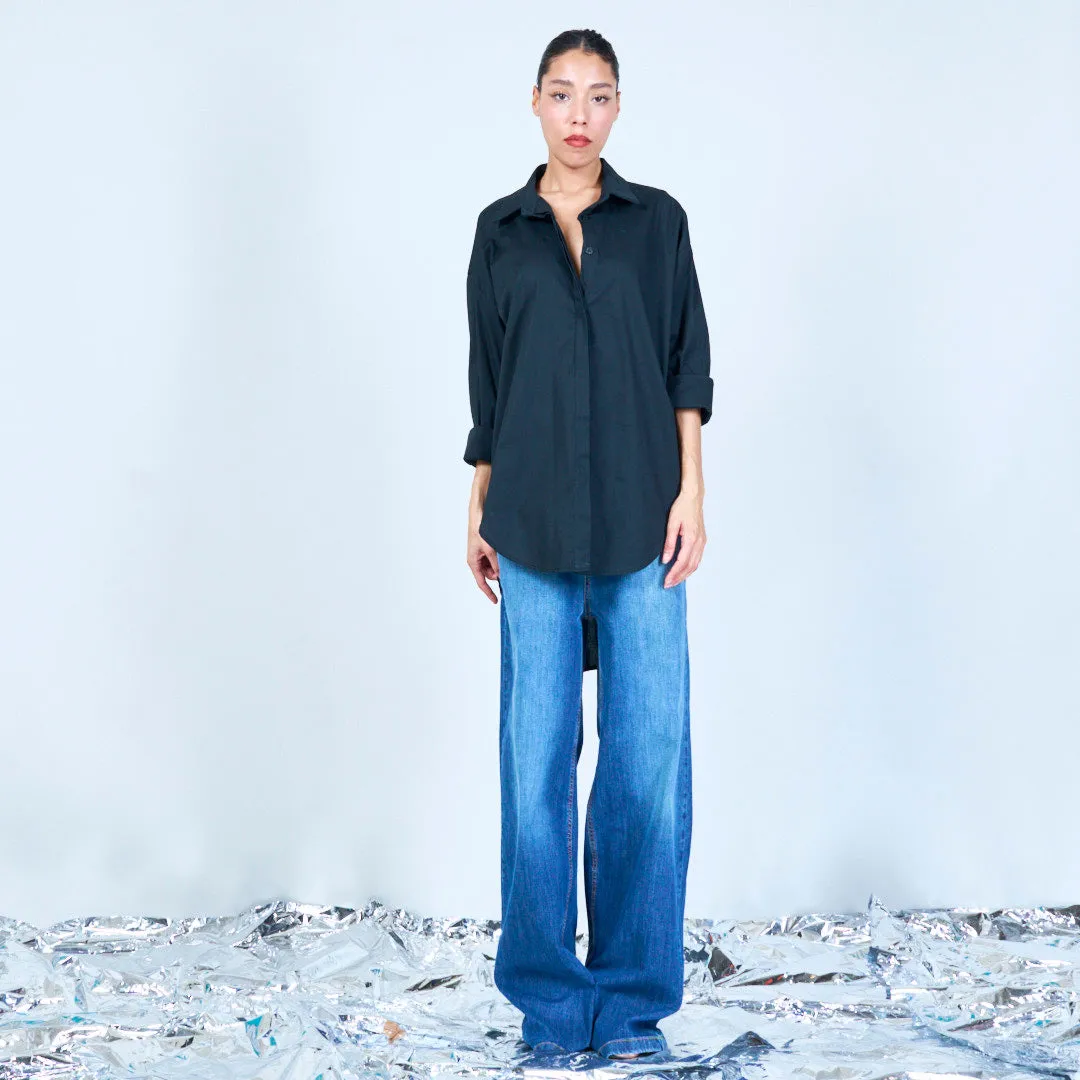 Oversized longline button-up shirt wholesale