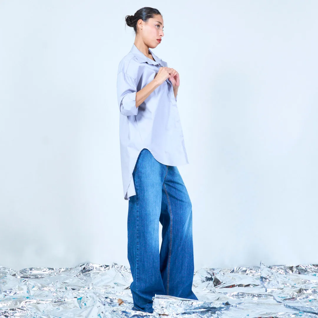 Oversized longline button-up shirt wholesale