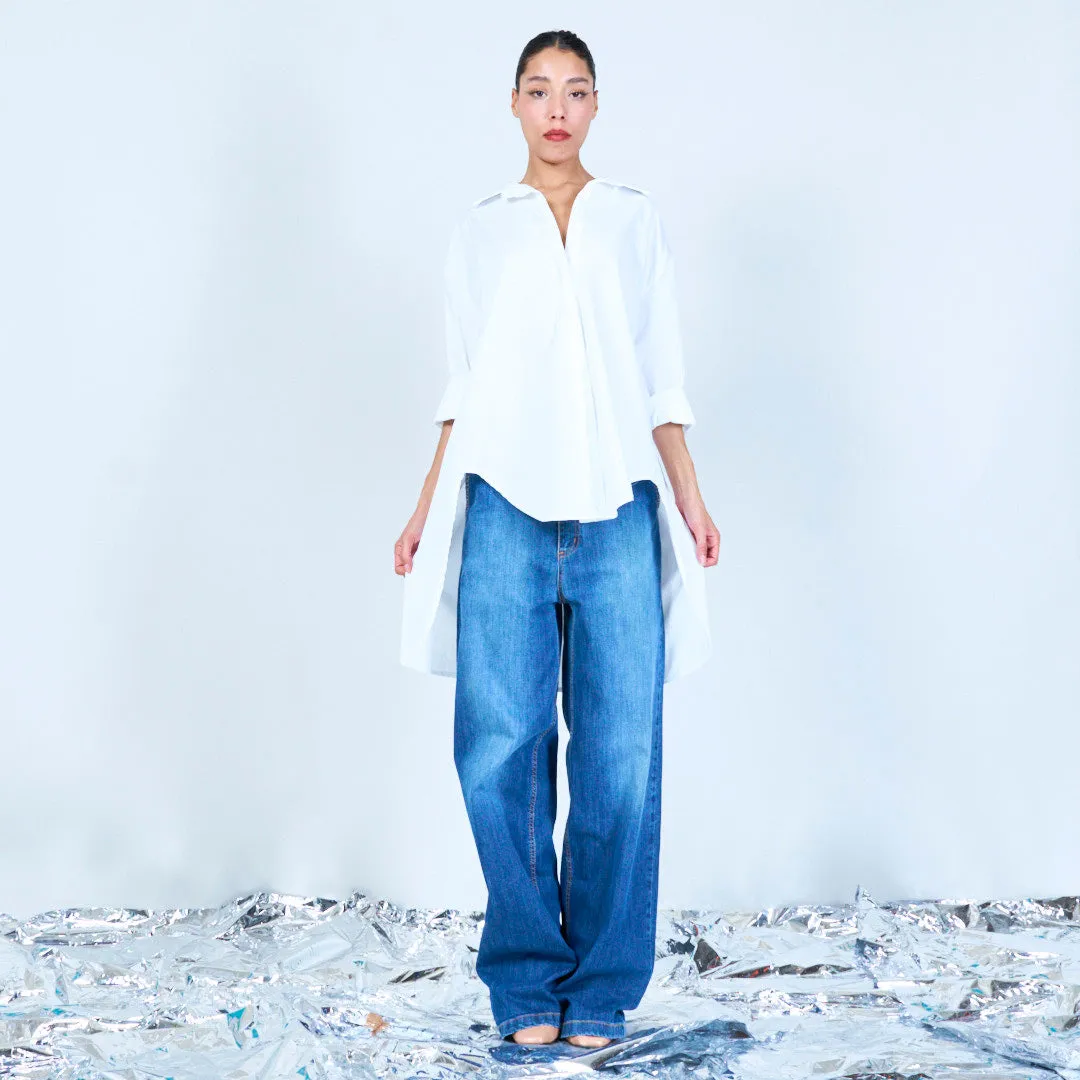 Oversized longline button-up shirt wholesale
