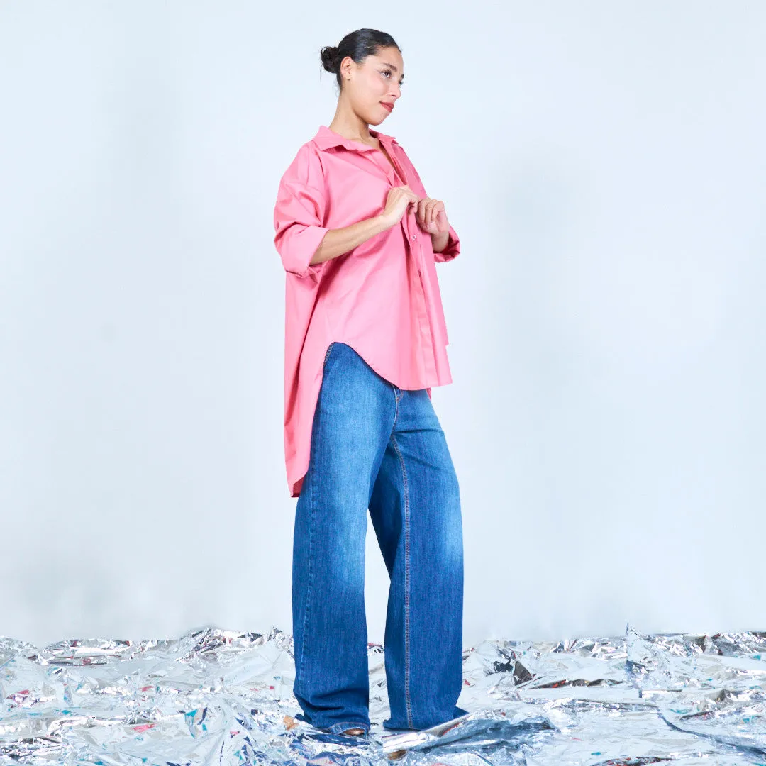 Oversized longline button-up shirt wholesale