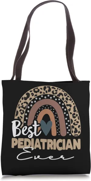 Pediatrician Leopard Rainbow and Peds Nurse Baby Doctor Tote Bag