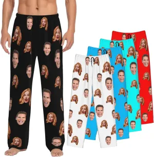 Personalized Pajamas Pants For Men Custom Funny Pajama Pants Pajama Bottoms Sleepwear With Photo Face Text