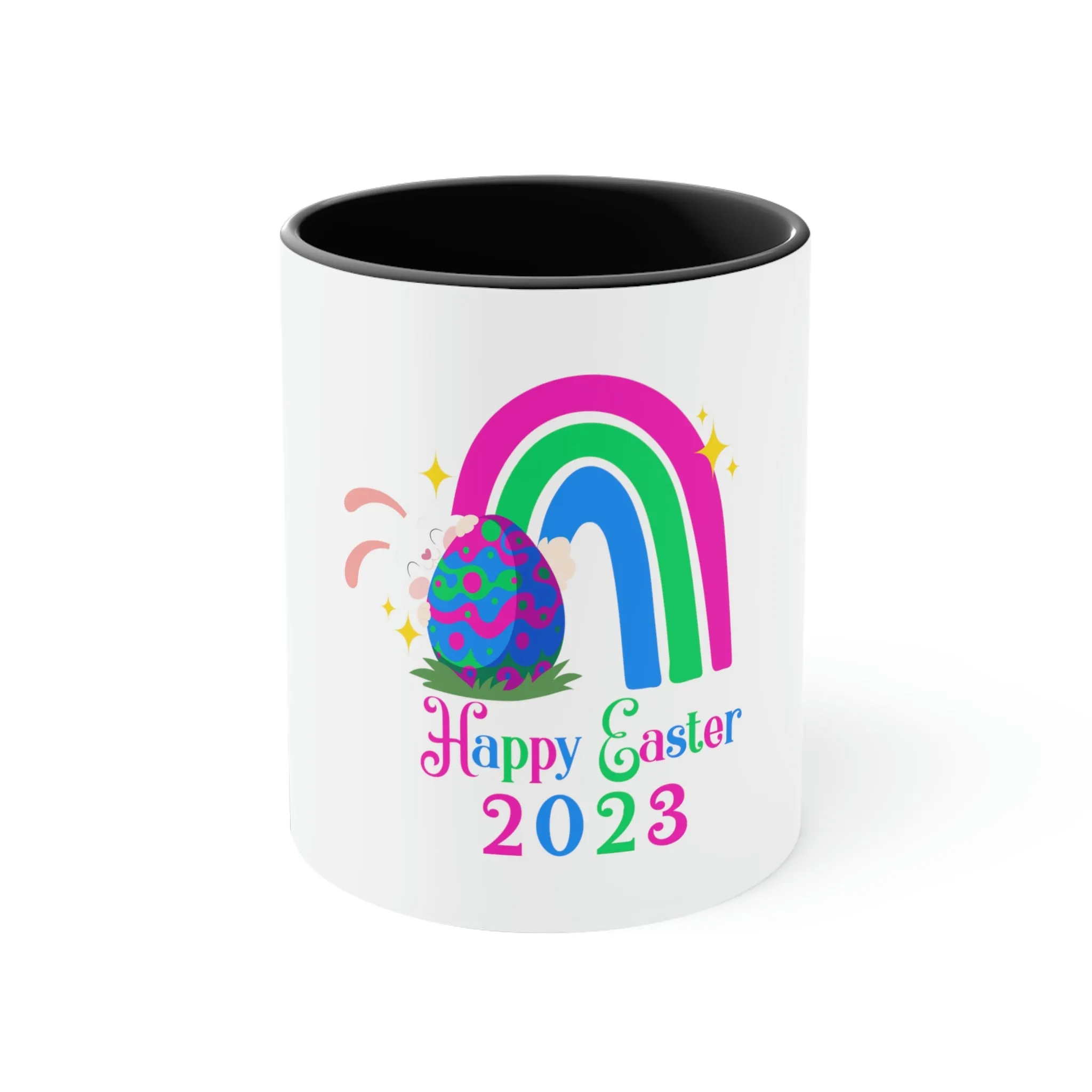 Polysexual Flag Accent Coffee Mug Easter Festival - Happy Easter 2023