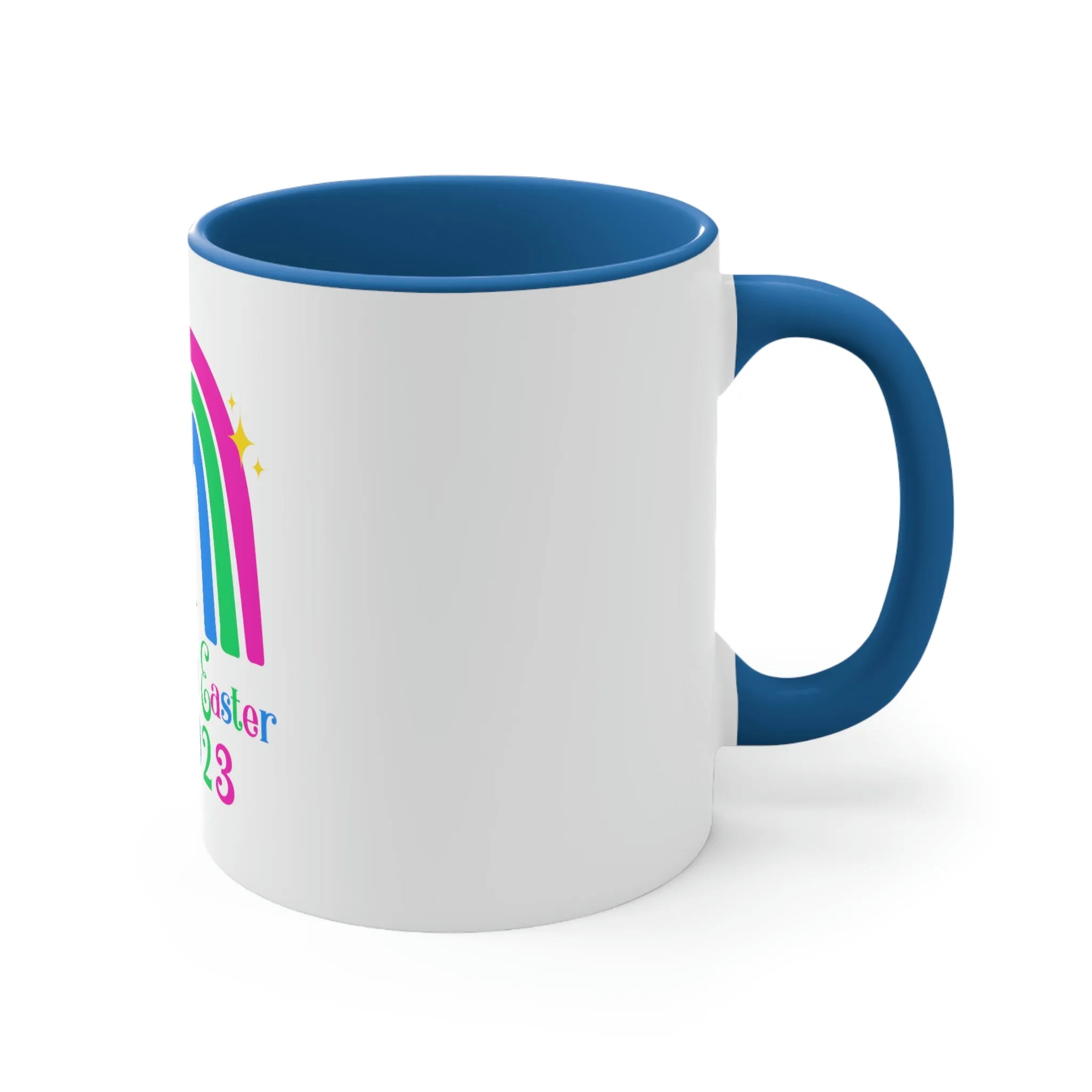 Polysexual Flag Accent Coffee Mug Easter Festival - Happy Easter 2023