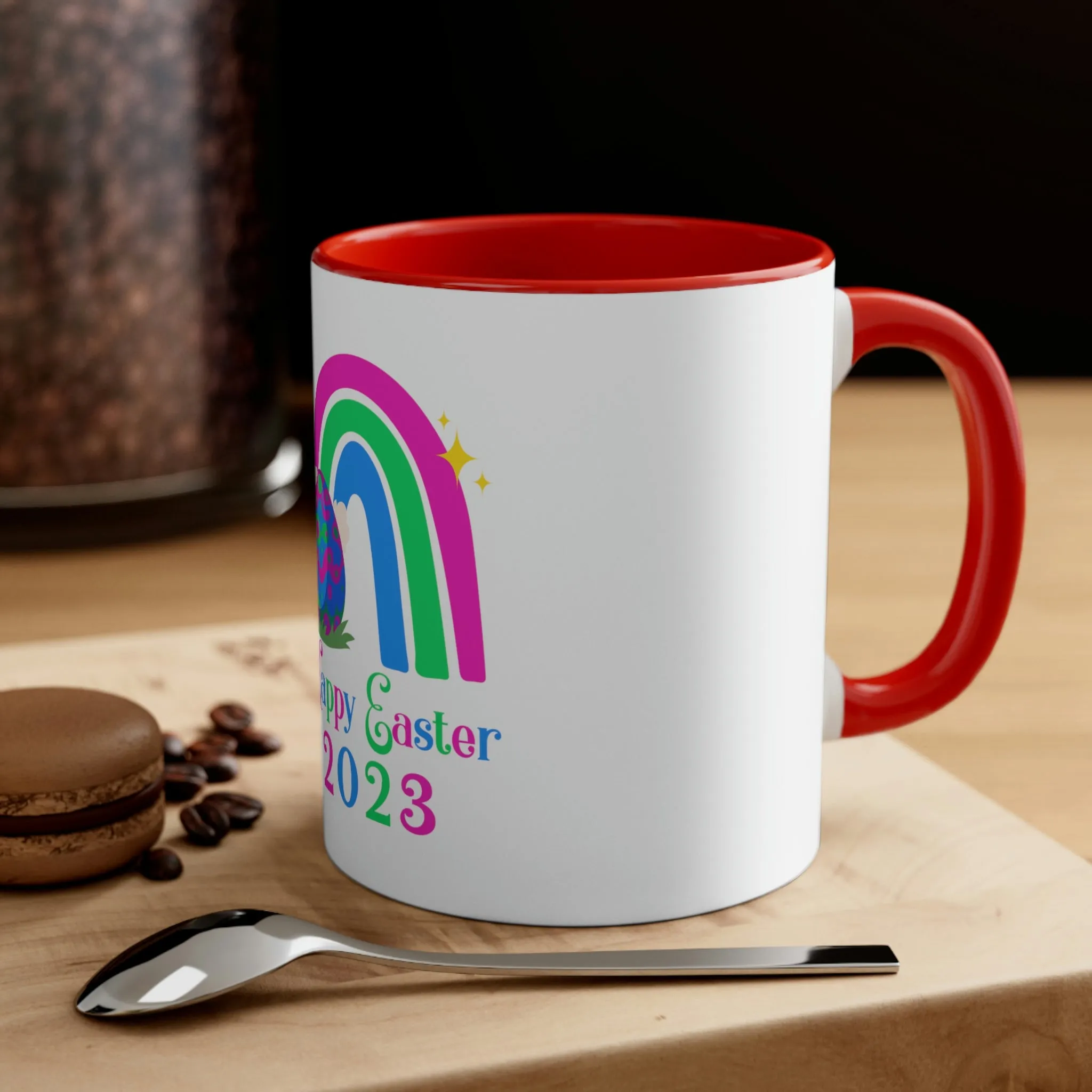 Polysexual Flag Accent Coffee Mug Easter Festival - Happy Easter 2023