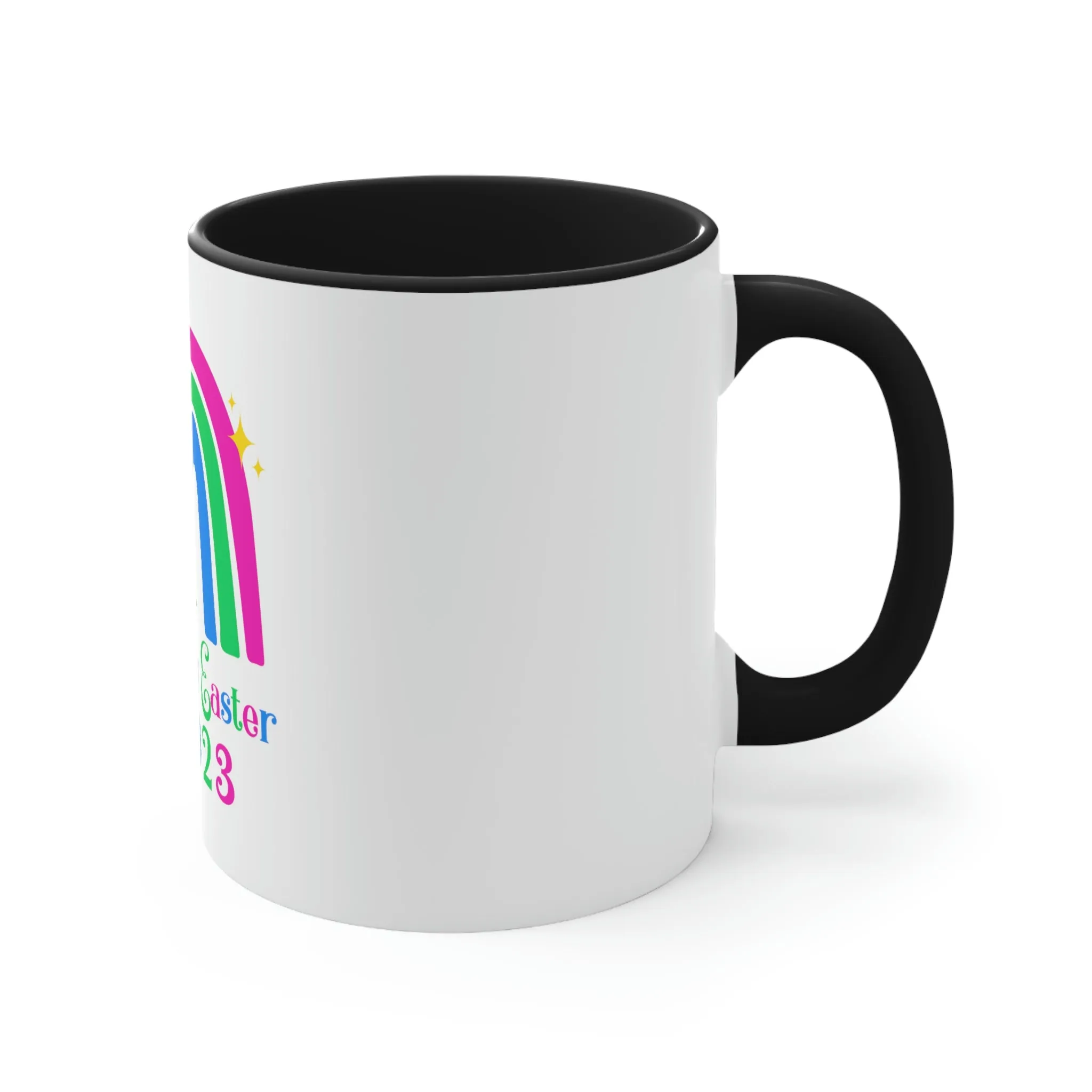 Polysexual Flag Accent Coffee Mug Easter Festival - Happy Easter 2023