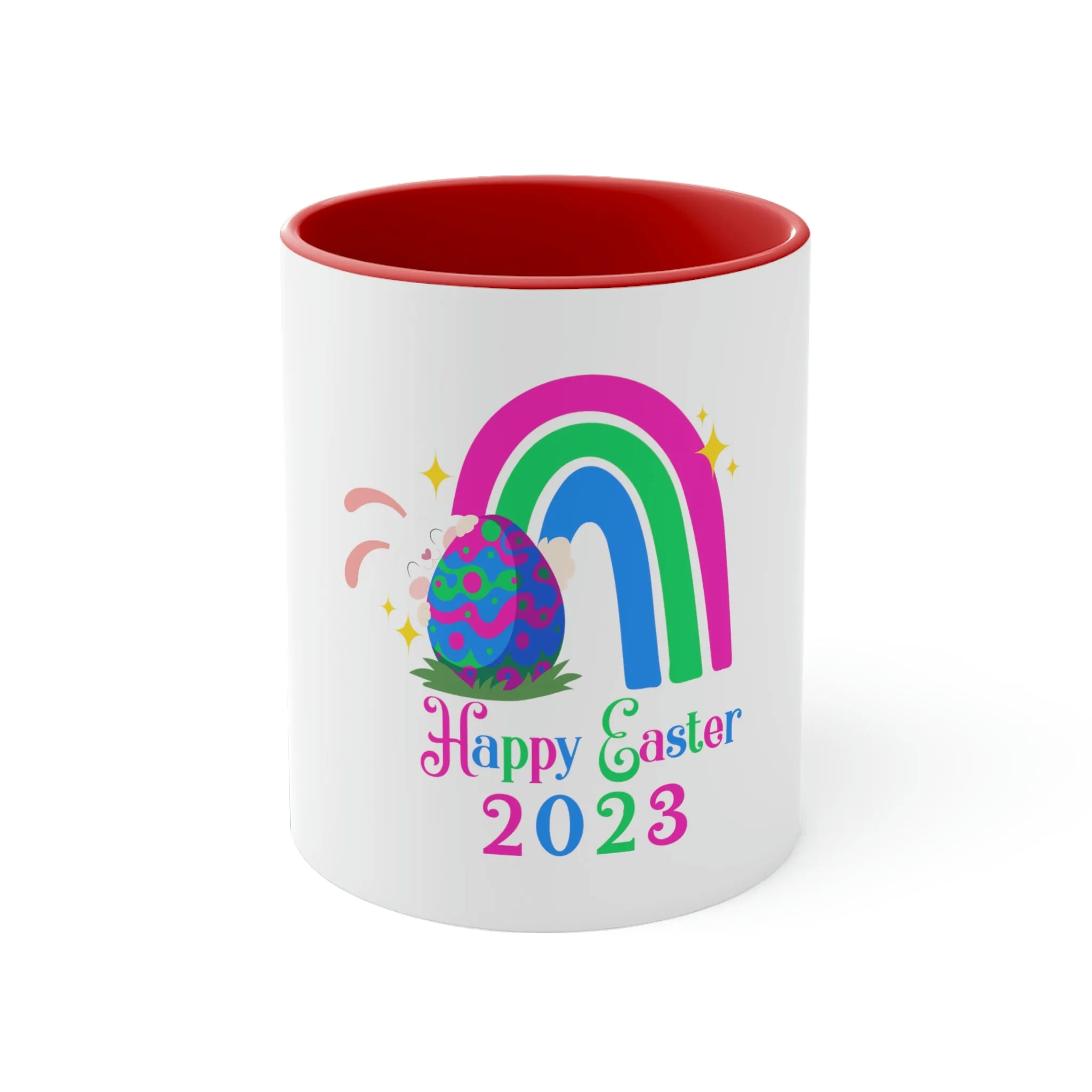 Polysexual Flag Accent Coffee Mug Easter Festival - Happy Easter 2023