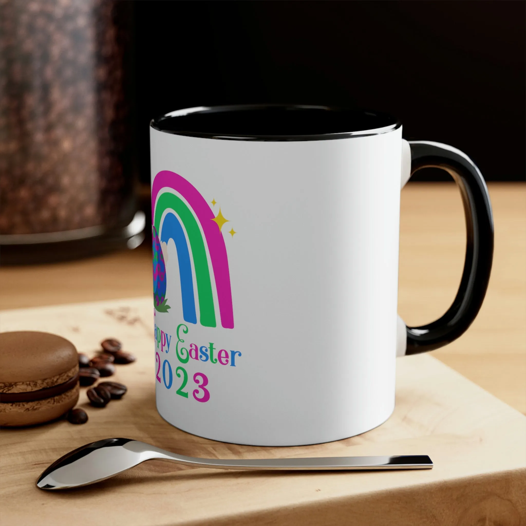Polysexual Flag Accent Coffee Mug Easter Festival - Happy Easter 2023