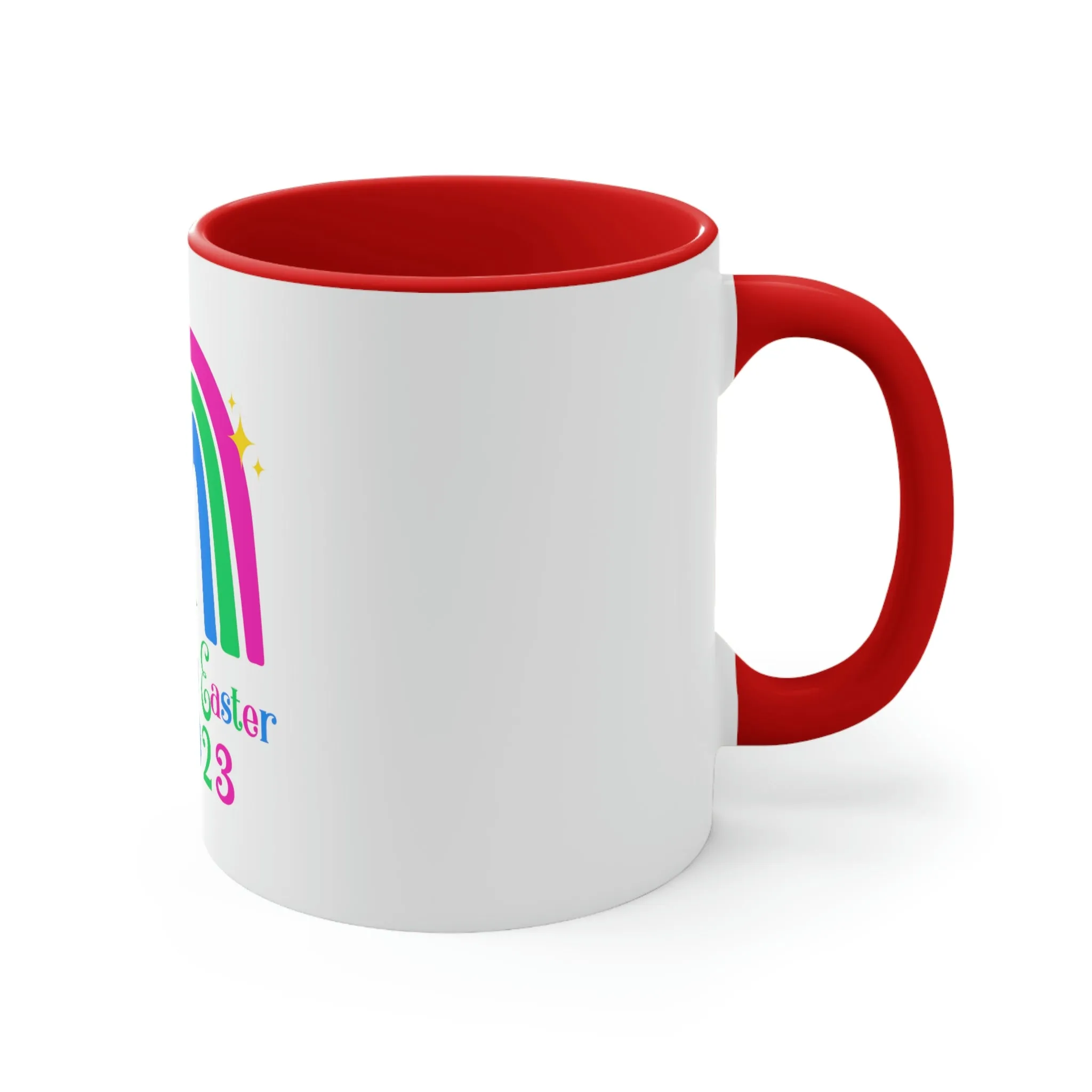 Polysexual Flag Accent Coffee Mug Easter Festival - Happy Easter 2023