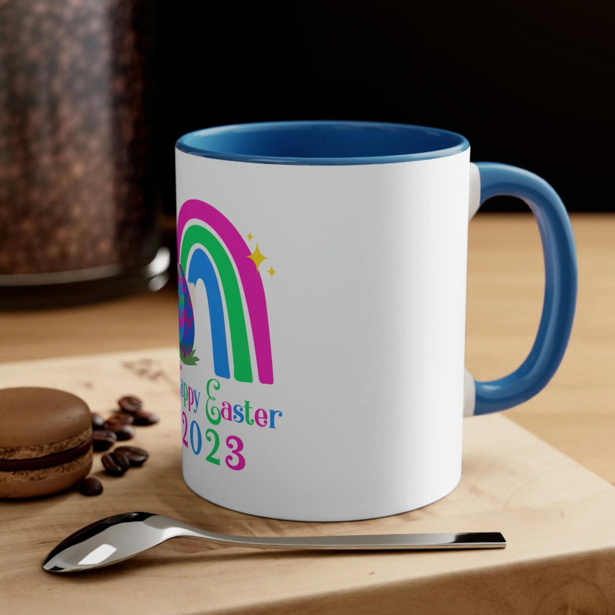 Polysexual Flag Accent Coffee Mug Easter Festival - Happy Easter 2023