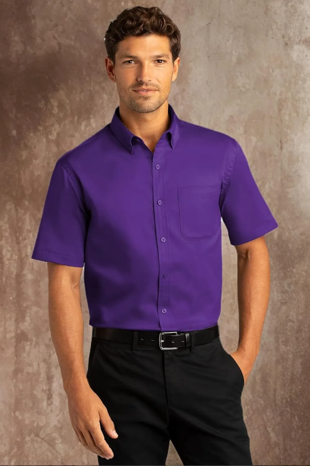 Port Authority Men's Short Sleeve SuperPro React Twill Button-Down Shirt