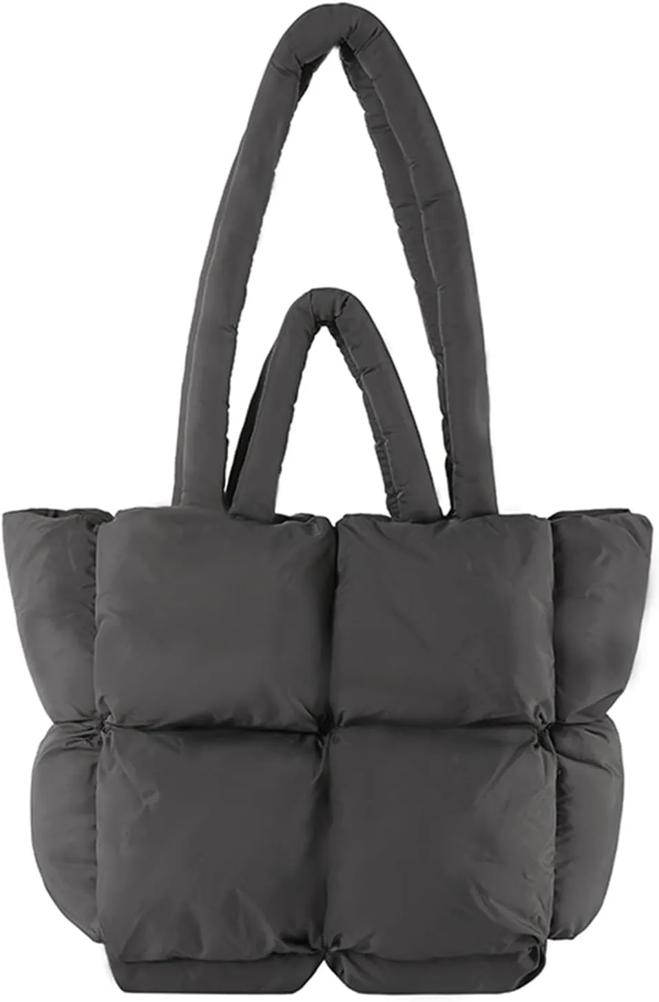 Puffy Tote Bags Small Lightweight Down Cotton Padded Quilted Purse Puffer Tote Bag Shoulder Handbags for Women