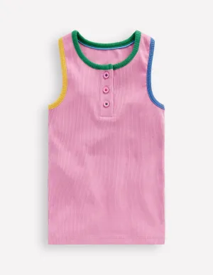 Racerback Ribbed Vest-Vintage Mauve
