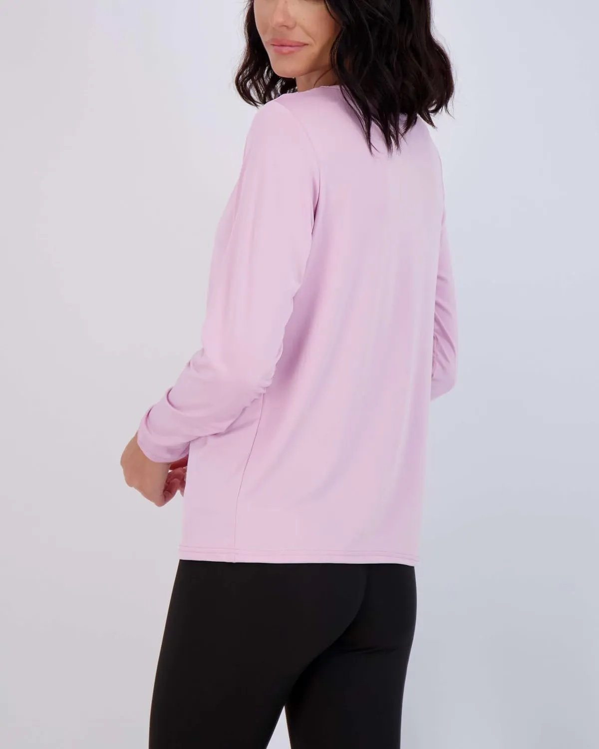 Real Essentials 4 Pack: Women's Dry-Fit Tech Stretch Long-Sleeve Athletic Workout T-Shirt (Available in Plus Size)