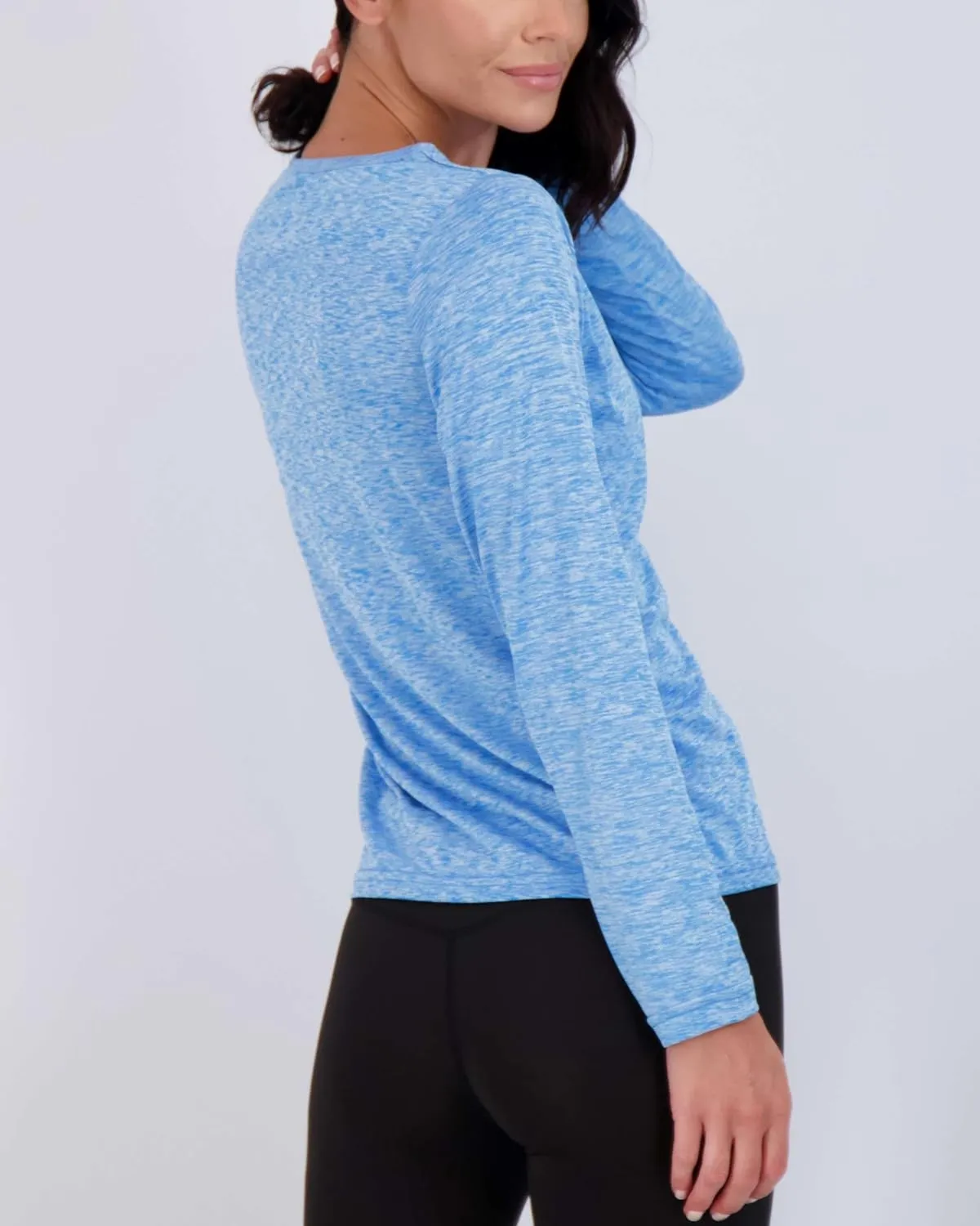 Real Essentials 4 Pack: Women's Dry-Fit Tech Stretch Long-Sleeve Athletic Workout T-Shirt (Available in Plus Size)