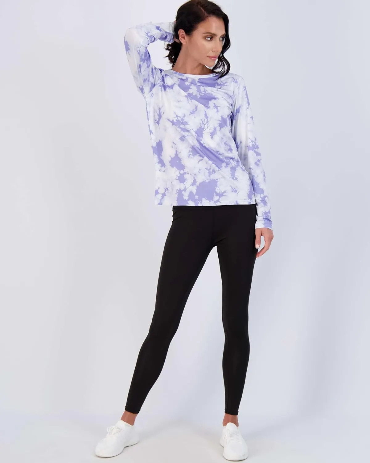 Real Essentials 4 Pack: Women's Dry-Fit Tech Stretch Long-Sleeve Athletic Workout T-Shirt (Available in Plus Size)