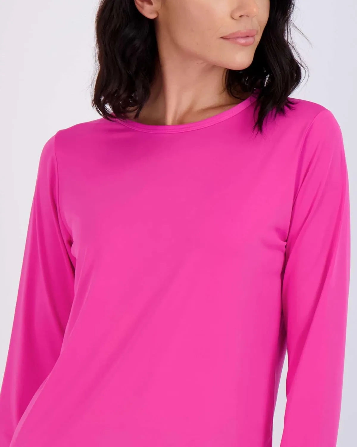Real Essentials 4 Pack: Women's Dry-Fit Tech Stretch Long-Sleeve Athletic Workout T-Shirt (Available in Plus Size)