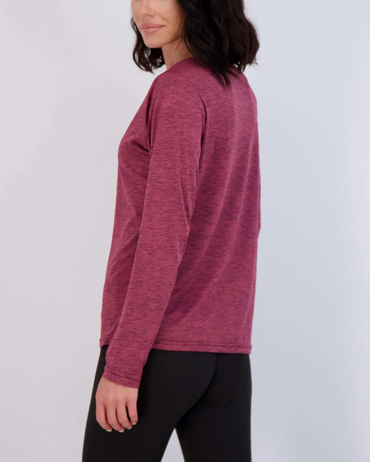 Real Essentials 4 Pack: Women's Dry-Fit Tech Stretch Long-Sleeve Athletic Workout T-Shirt (Available in Plus Size)