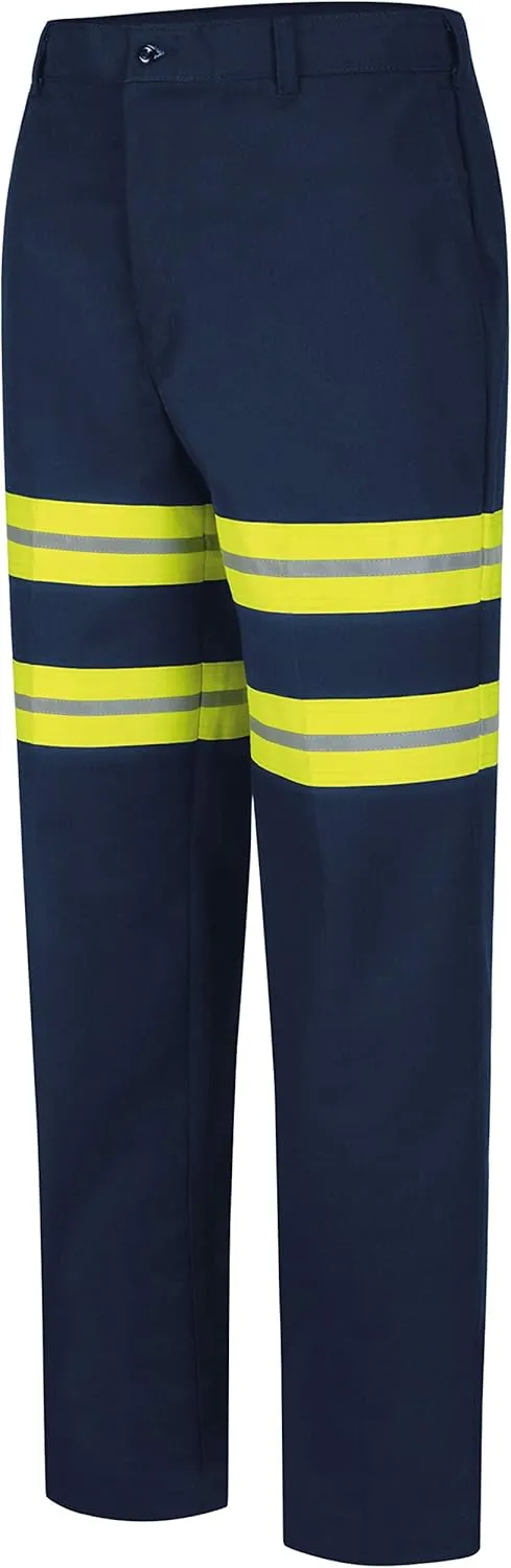 Red Kap Men's Stain Resistant Enhanced Visibility Flat Front Work Pants