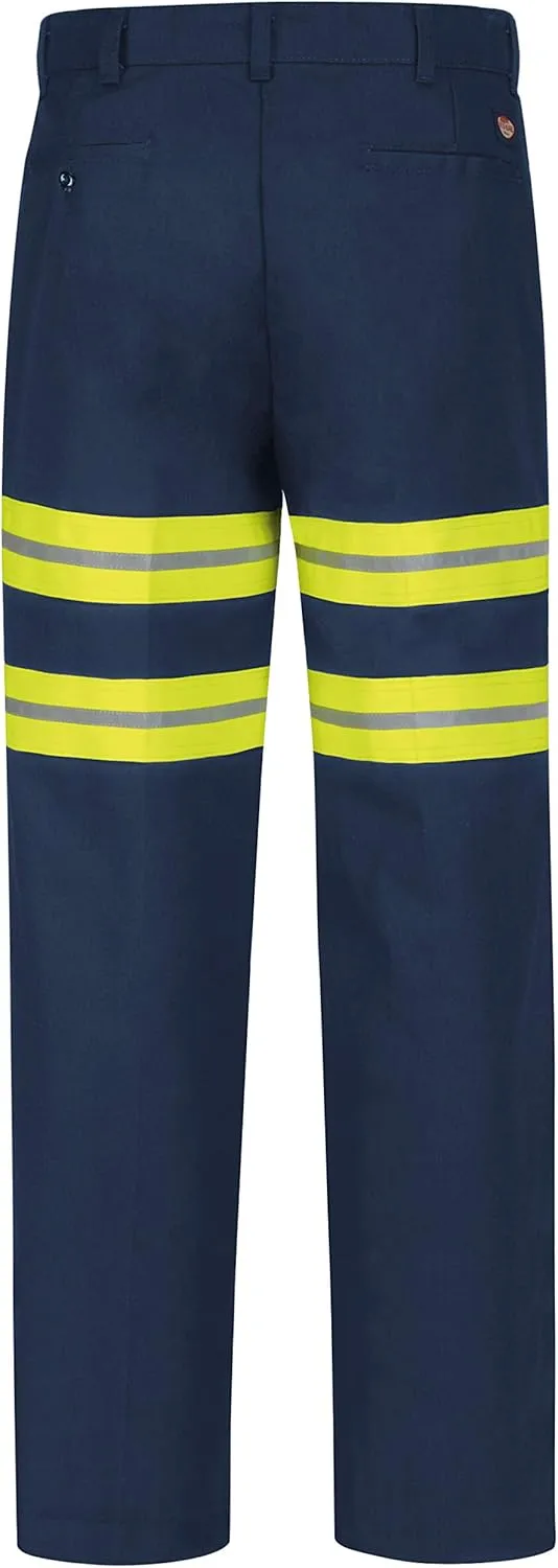 Red Kap Men's Stain Resistant Enhanced Visibility Flat Front Work Pants