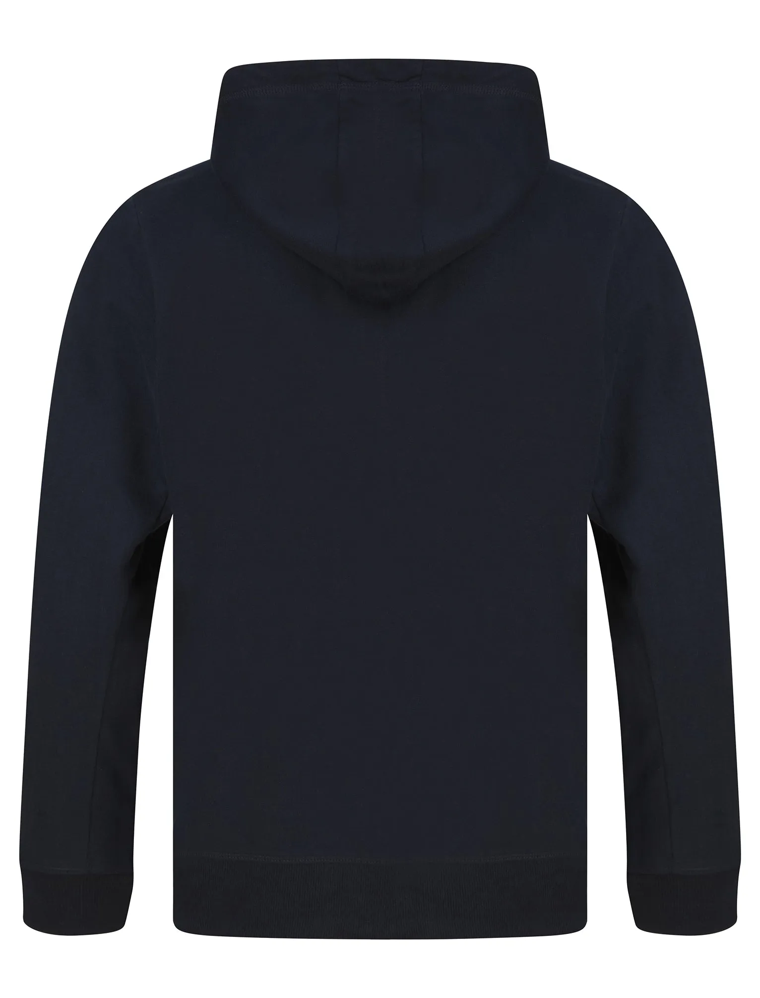 Revel Motif Brushback Fleece Zip Through Hoodie in Sky Captain Navy - Tokyo Laundry