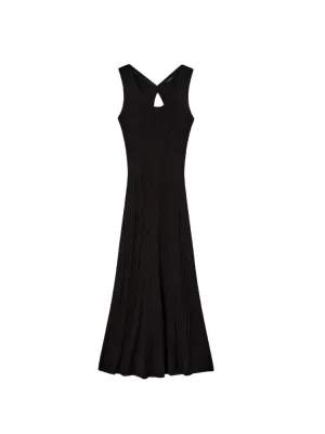 Ribbed Knit Dress Black