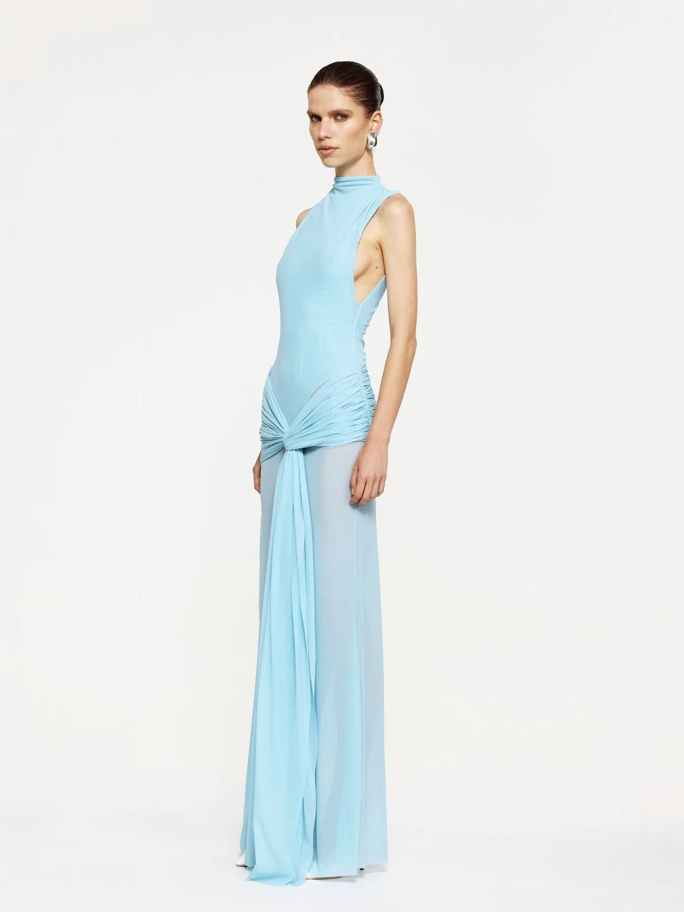 Roza Maxi Dress - Pale Blue